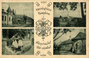 Szászvár, községháza, templom, vár, népviselet (EK)