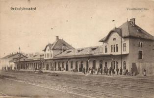 Székelykocsárd, Kocsárd, Lunca Muresului; Vasútállomás / railway station (fl)