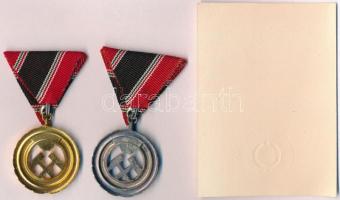 ~1970. "Bányász Szolgálati Érdemérem arany fokozata" aranyozott és zománcozott kitüntetés ...