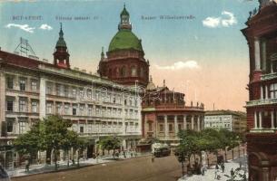 Budapest V. Vilmos Császár út (Bajcsy-Zsilinszky út), villamos, Schimmelpfeng W. Tudakozóda (EK)