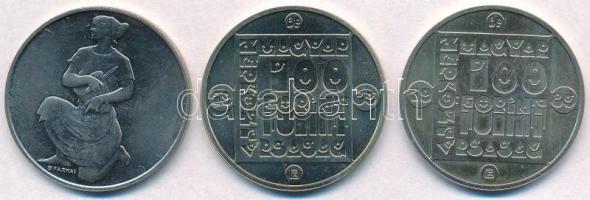 1981. 100Ft Ni "FAO I. - Világélelmezési nap" + 1985. 100Ft alpakka "Természetvédelem...