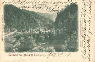 Fenyőháza, Lubochna; Felső zsilip / upper dam (EK)