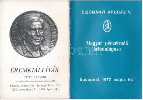 6db numizmatika témájú kiadvány, közte "A Magyar Numizmatikai Társulat Évkönyve 1970", &qu...
