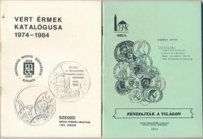 6db numizmatika témájú kiadvány, közte "A Magyar Numizmatikai Társulat Évkönyve 1970", &qu...