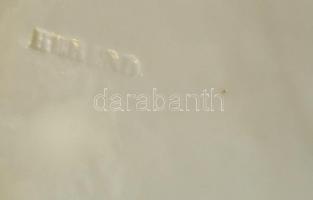 cca 1840 Herendi petrezselyemlevél mintás mélytányér, kézzel festett, jelzett (mélynyomás), jó állap...