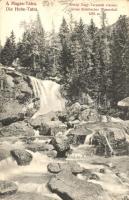 Tátra, Közép Nagy-Tarpatak vízesés. Divald Károly 1479-1907 / waterfall