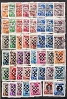 HORVÁTORSZÁG / CROATIA 1939-1944 gyűjtemény berakóban, benne kisívek is / collection in stockbook with minisheets (Mi.EUR 684.-)