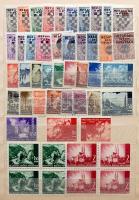 HORVÁTORSZÁG / CROATIA 1939-1944 gyűjtemény berakóban, benne kisívek is / collection in stockbook with minisheets (Mi.EUR 190.-)