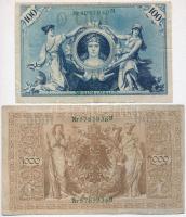 Német Birodalom 1908. 100M + 1910. 1000M + 1914. 20M + 1918. 20M T:III
German Empire 1908. 100 Mark...