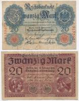 Német Birodalom 1908. 100M + 1910. 1000M + 1914. 20M + 1918. 20M T:III
German Empire 1908. 100 Mark...