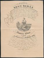 1842 Pest, Ehn Tamás nyomtatványbolt dekoratív számlája
