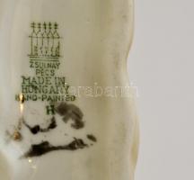 Zsolnay őzike, kézzel festett, jelzett, hibátlan, m:5 cm, h:8 cm