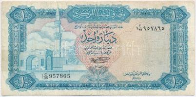 Líbia 1972. 1D T:III- kis ragasztás Libya 1972. 1 Dinar C:VG sticked Krause 35