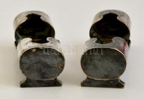 Berndorf fogpiszkálótartó párban, jelzett alpakka, 9×3 cm (2×)