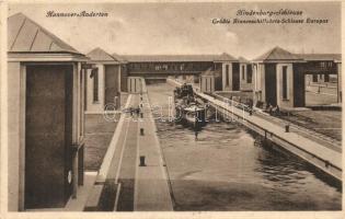 Hannover-Anderten, Hindenburg-Schleuse, Grösste Binnenschiffahrts Schleuse Europas / largest inland waterway lock in Europe
