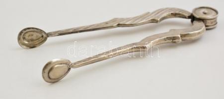 Ezüst(Ag) cukorfogó, jelzett, h: 17,5 cm, nettó: 62 g