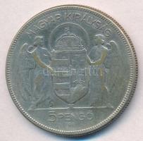 1930. 5P Ag "Horthy jobbra" T:3 
Adamo P8