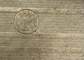 Ezüst (Ag.) cigarettatárca monogrammal, jelzett, 8,5×12×1,5, nettó 167 g