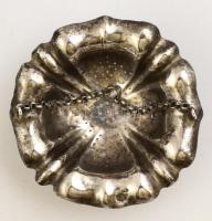 Ezüst(Ag) teaszűrű, jelzett, d: 7 cm, nettó: 16,7 g