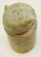 Kínai pecsétnyomó, faragott kő, teknős figurával / Chinese seal maker with turtle figure, Carved sto...