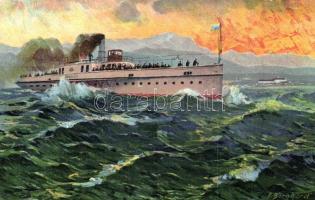 Dampfer Diessen am Ammersee / German steamship. Ottmar Zieher s: F. Bernhard