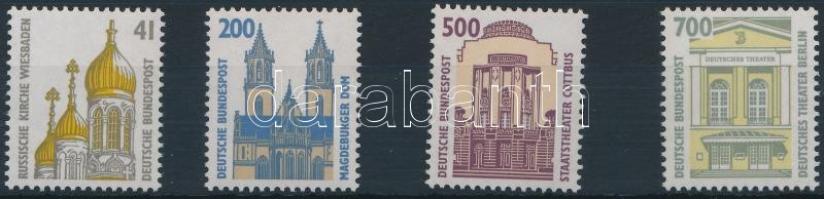 Épületek 4 érték, Buildings 4 stamp