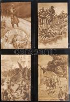 MILITÁRIA, I. világháború, uralkodók, hadvezérek, Kossuth, Rákóczi stb 960 darabos képeslapgyűjtemén...