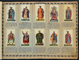 cca 1938 Képes magyar történelem, irodalom és művészet,  Szent István Cikóriagyár 2 db reklám matric...