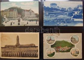 Külföldi országok képeslapgyűjtemény, 960 régi lap jobbakkal 3 albumban / Foreign countries, collect...