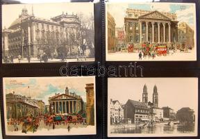 Külföldi országok képeslapgyűjtemény, 960 régi lap jobbakkal 3 albumban / Foreign countries, collect...