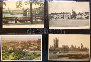 Külföldi országok képeslapgyűjtemény, 960 régi lap jobbakkal 3 albumban / Foreign countries, collect...