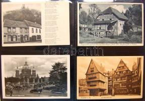 Külföldi országok képeslapgyűjtemény, 960 régi lap jobbakkal 3 albumban / Foreign countries, collect...