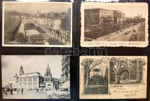 Külföldi országok képeslapgyűjtemény, 960 régi lap jobbakkal 3 albumban / Foreign countries, collect...