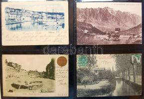 Külföldi országok képeslapgyűjtemény, 960 régi lap jobbakkal 3 albumban / Foreign countries, collect...