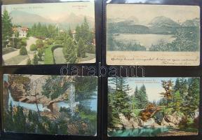 Magyarország képeslapgyűjtemény, 1.280 régi képeslap 4 albumban sok jó lappal / HUNGARY vintage postcard collection with better cards, 1.280 pcs in 4 albums