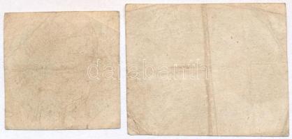 Komárom 1849. 5kr 2mm-es betűk + 10kr 2mm-es betűk T:III,III-  
Hungary / Komárom 1849. 5 Kreuzer 2...