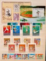 Motivum tétel az egész világból 4 berakóban, 1 berakó postatiszta / Nice tematic lot from the world ...