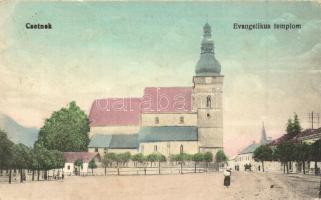 Csetnek, Stítnik; Evangélikus templom, tér / church, square (EK)