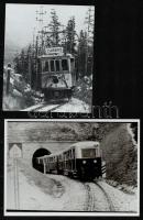 3 db villamosokról és helyi érdekű vasutakról készült régi fotó későbbi nagyítása. Klf méretben. Leg...