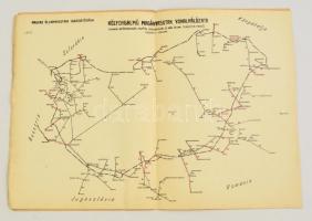 cca 1930 Visszacsatolandó magánvasutak a trianoni határ környékén. 8 p + térkép