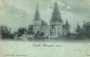 Vajdahunyad, Hunedoara; vár este / castle at night (EK)