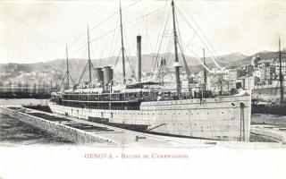 Genova, Bacini di Carenaggio / Dry docks with steamship