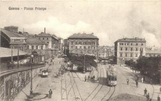 Genova, Piazza Principe / square with trams