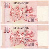 Szingapúr 1999. 10$ Szign.: Hu Tsu Tau (2x) T:III 
Singapore 1999. 10 Dollars Sign.: Hu Tsu Tau (2x...