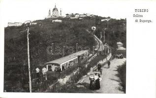 Torino, Turin; Collina di Superga / Sassi-Superga tramway with funicular train