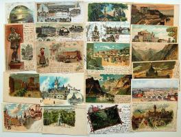 NÉMETORSZÁG / GERMANY 1898-1945 1.200 db városképes lap jobbakkal, közte 100 litho / 1.200 postcards with better ones, including 100 litho cards