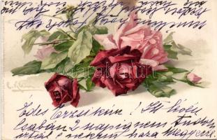 77 db lap C. Klein szignóval / 77 cards signed C. Klein