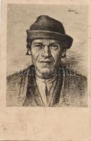 Férfiak, 100 régi képeslap közte több katonai téma / Men, 100 cards, including military