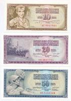 Jugoszlávia 1968. 10D + 1978. 20D + 50D + 500D + 1000D T:I,I- Yugoslavia 1968. 10 Dinara + 1978. 20 Dinara + 50 Dinara + 500 Dinara + 1000 Dinara C:UNC,AU