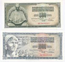 Jugoszlávia 1968. 10D + 1978. 20D + 50D + 500D + 1000D T:I,I-
Yugoslavia 1968. 10 Dinara + 1978. 20...